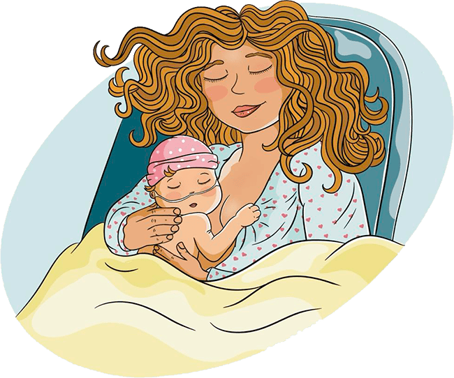 Ilustración madre y bebé